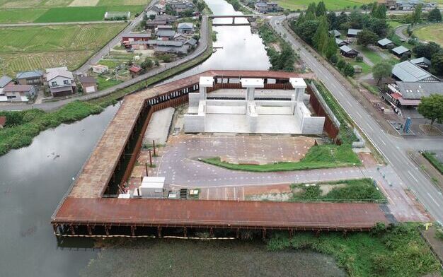 一級河川福島潟 福島潟水門本体工事